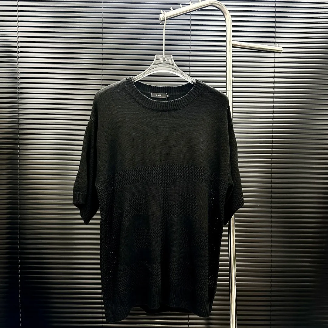 P240 Style: AMIRI Hollow Number 22 Commemorative Knitted Short Sleeves Size: S-XXL Fabric: Wool blend Accessories: Full set of customized original accessories No gender distinction, same style for men and women