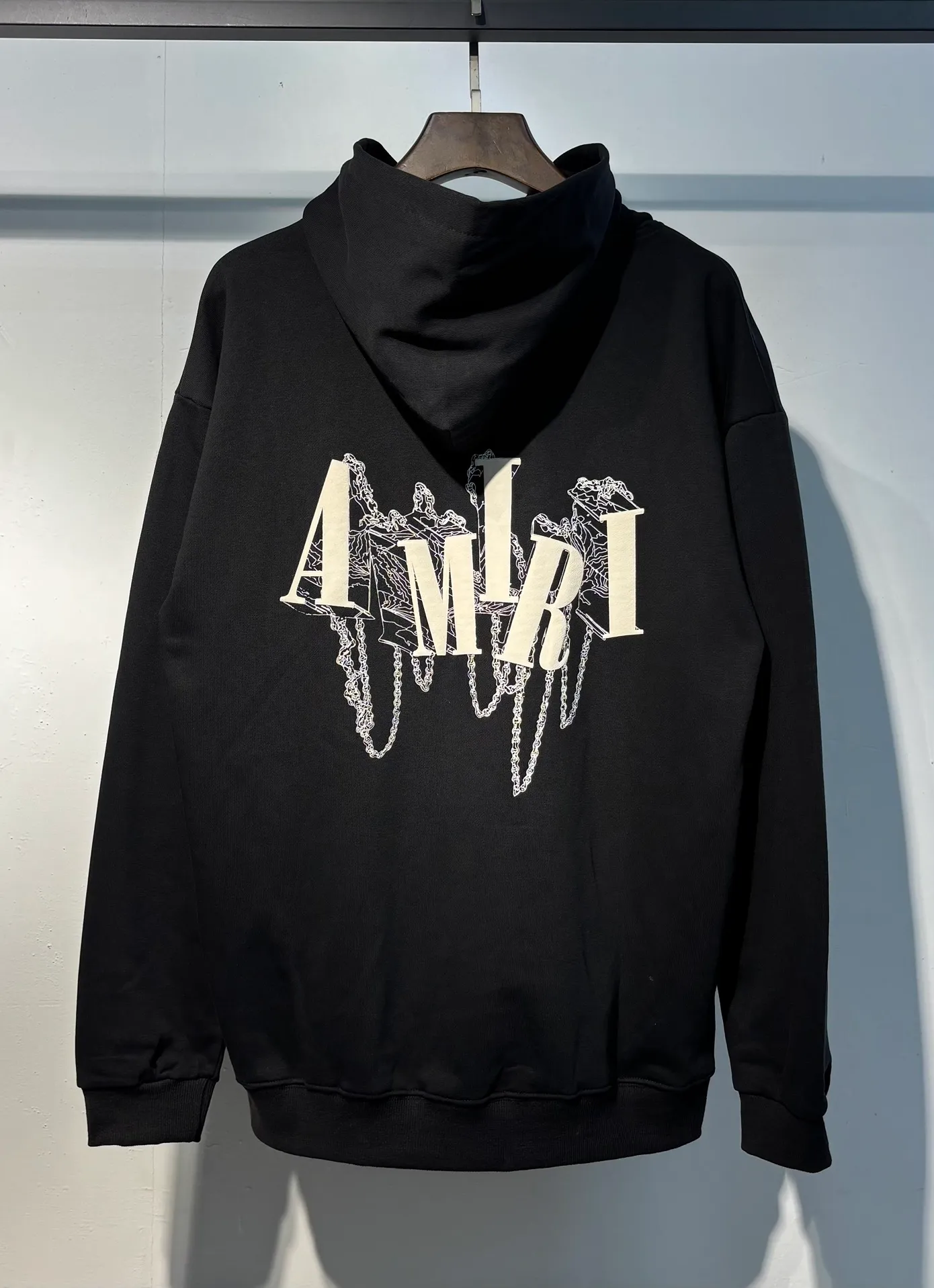 898 P230 autumn and winter new product AMIRI real shot sweatshirt black hanging shot S. M. L. XL