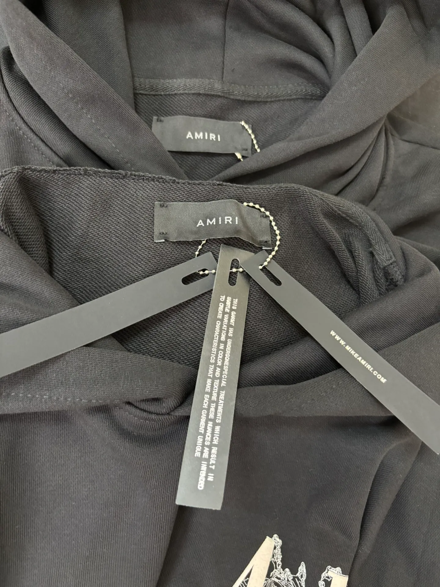 898 P230 autumn and winter new product AMIRI real shot sweatshirt black hanging shot S. M. L. XL