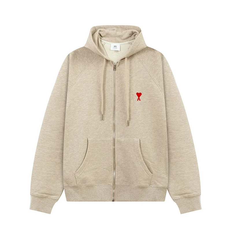 AMI new color zipper cardigan hooded sweatshirt S M L XL