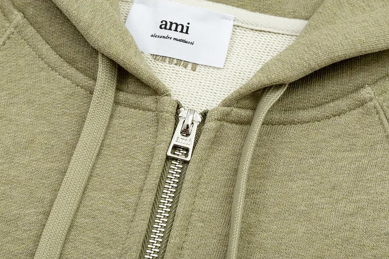 More details AMI new color zipper cardigan hooded sweatshirt S M L XL
