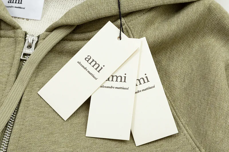 More details AMI new color zipper cardigan hooded sweatshirt S M L XL