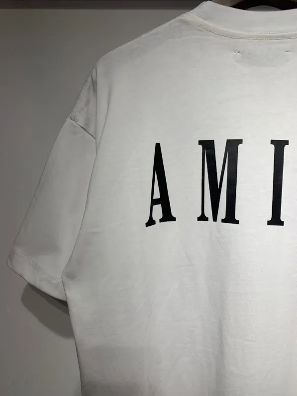 653 model P114 AMIRI real shot white hanging shot S. M. L. XL
