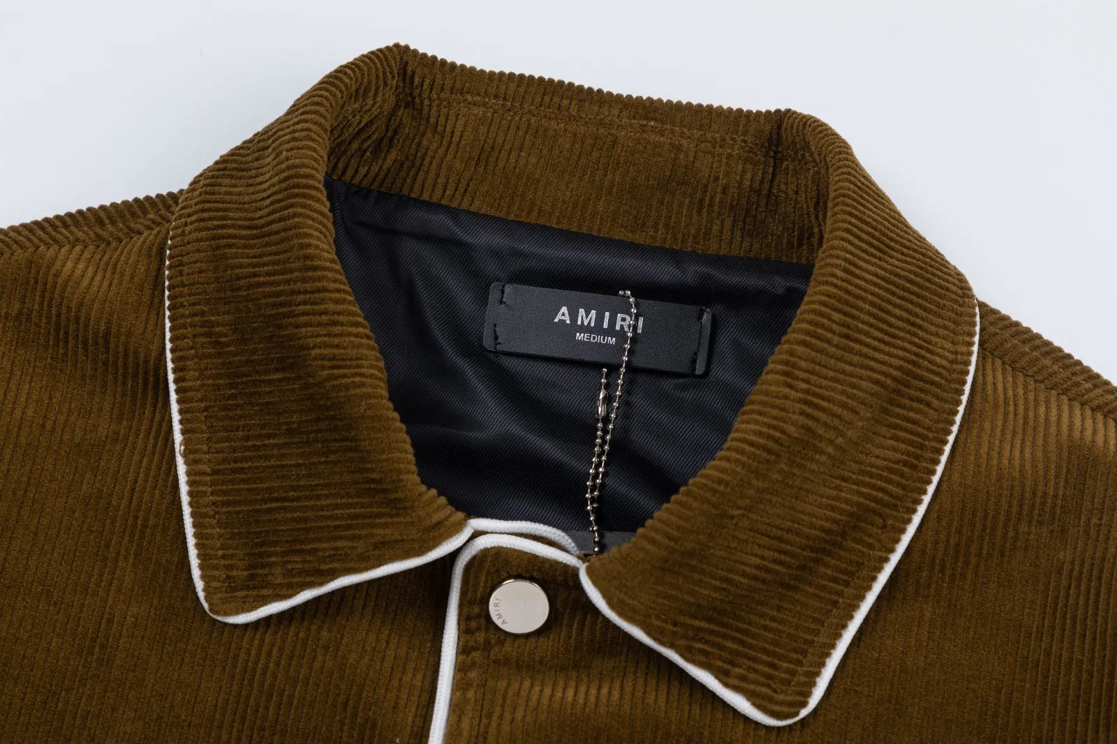 7159#P460AMIRI corduroy fabric, color: black, camel yellow. Size: S M L XL