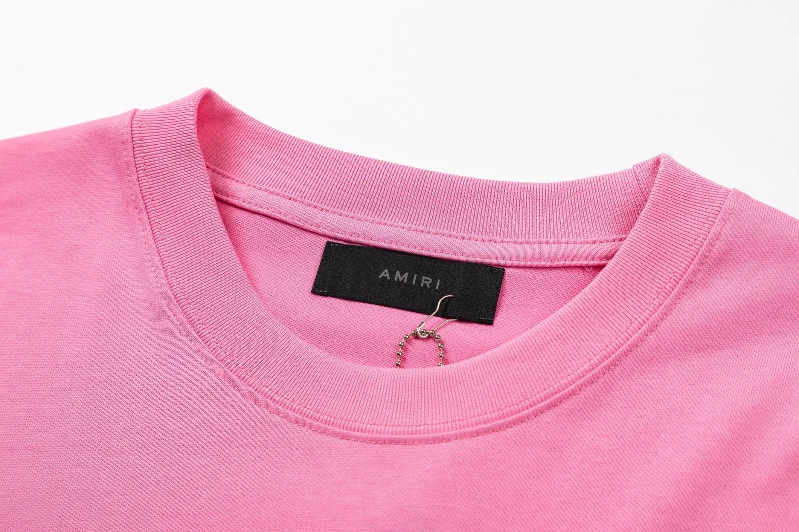 8030#P146amiri digitally printed logo, using 300g weight fabric, color: black, pink. Size: S M L XL