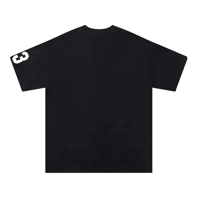 Style number: 678 P120 Fabric: 260g double yarn AMIRI 2025 spring and summer new logo round neck T-shirt high street same style for men and women loose classic letter short sleeves Color: white black blue code number: S M L XL