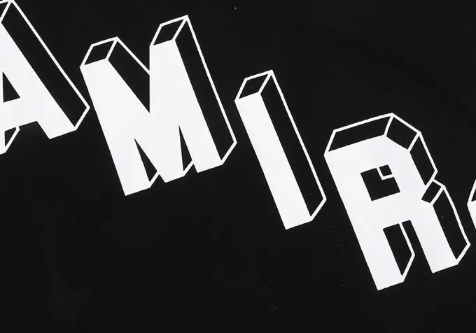 Style number: 678 P120 Fabric: 260g double yarn AMIRI 2025 spring and summer new logo round neck T-shirt high street same style for men and women loose classic letter short sleeves Color: white black blue code number: S M L XL