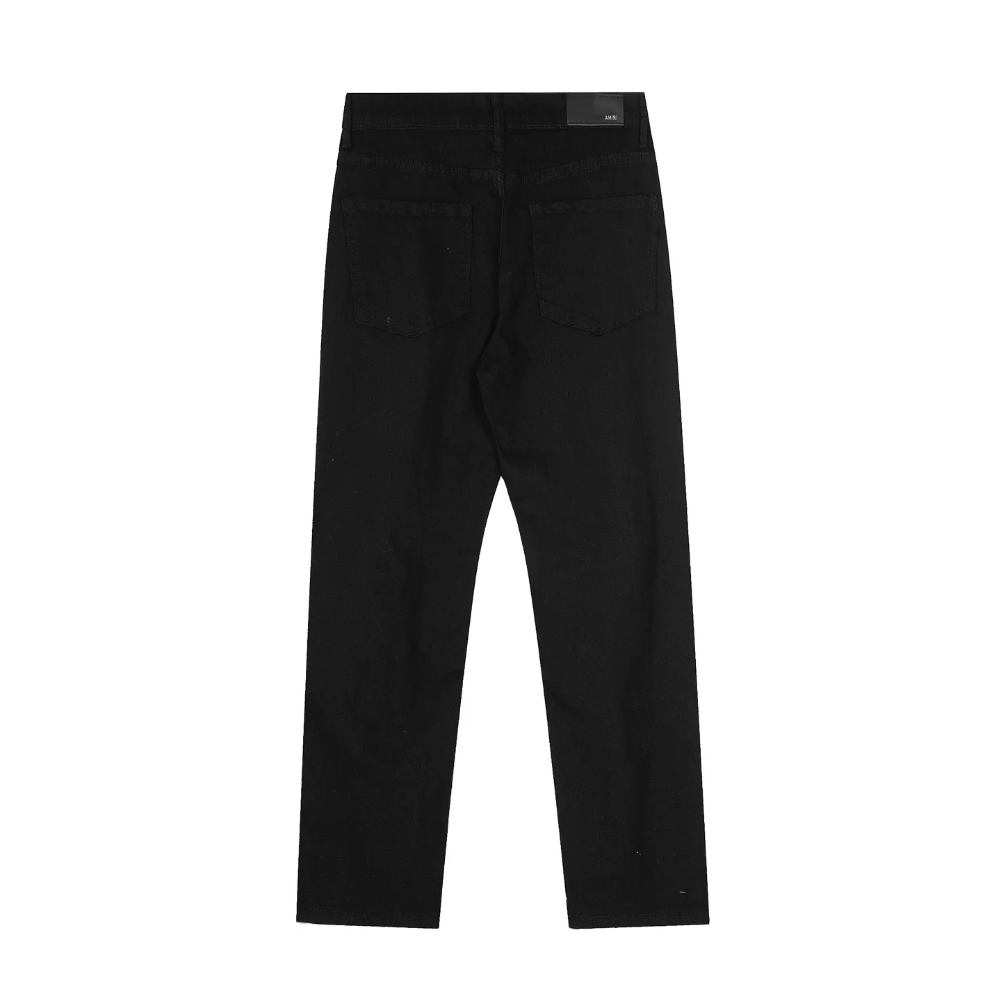 #M61 P168💰 AMIRI patch embroidery jeans trousers AMIRI high street basic ripped tight elastic jeans trousers amiri brand jeans break the production process and cutting of the original jeans, the fabrics are softer and more comfortable Hand-sewn collar label Customized logo buttons Genuine leather tag Color: Picture color Size: 30-32-34-36