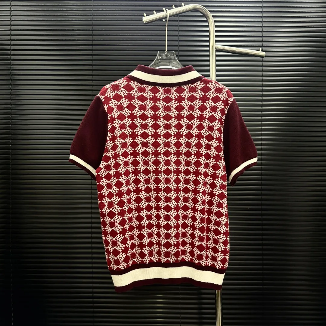 P280 Style: AMIRI full-print knitted POLO short sleeves Size: S-XXL Fabric: Wool blend Accessories: Full set of customized original accessories No gender distinction, same style for men and women