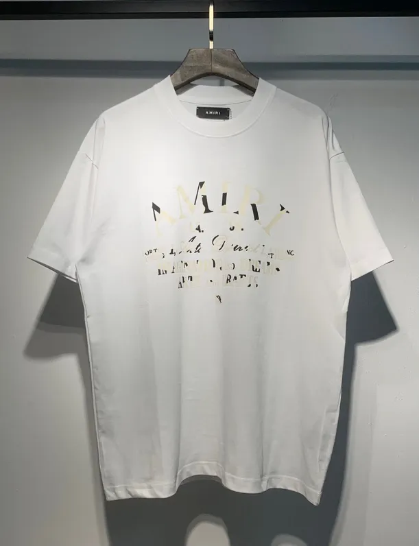 704 model P114 AMIRI real shot black white hanging shot S. M. L. XL