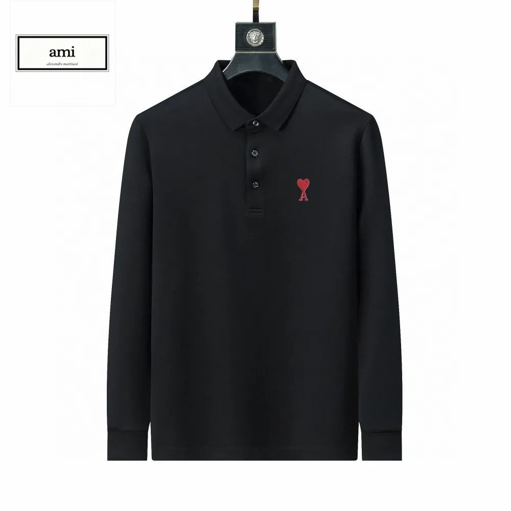 P210 AMI🔥The latest custom-made lapel long-sleeved T-shirt Polo has three-dimensional tailoring to meet the simple needs of commuters. The finished product has a good upper body effect, looks slim and is not picky about the figure. Customized imported fabrics, super cost-effective, factory straight hair, absolutely first-class and good quality. From selected fabrics to high-end exquisite workmanship... everything is impeccable. Only good craftsmanship and good fabrics can make you wear a good taste. Size: M-3XL