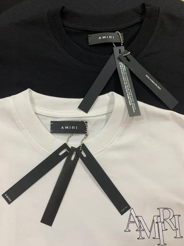 677 P120 AMIRI real shot black white hanging shot S. M. L. XL
