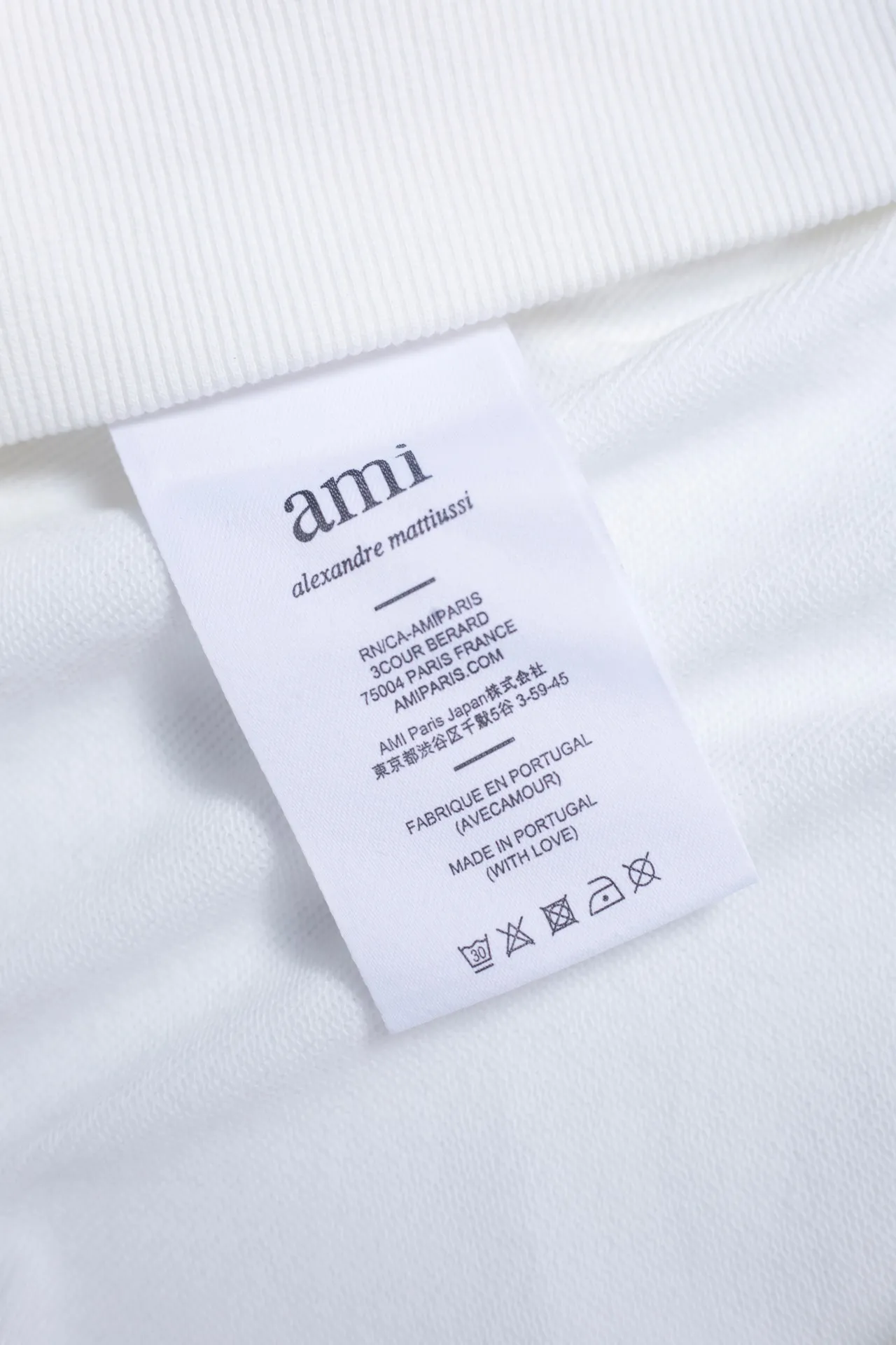 P146 AMI 25 autumn and winter new classic little love embroidered pullover sweatshirt, customized 360g pure cotton fabric, high version, new main wheat, washed wheat, same style for men and women, color: white, size: S-XL