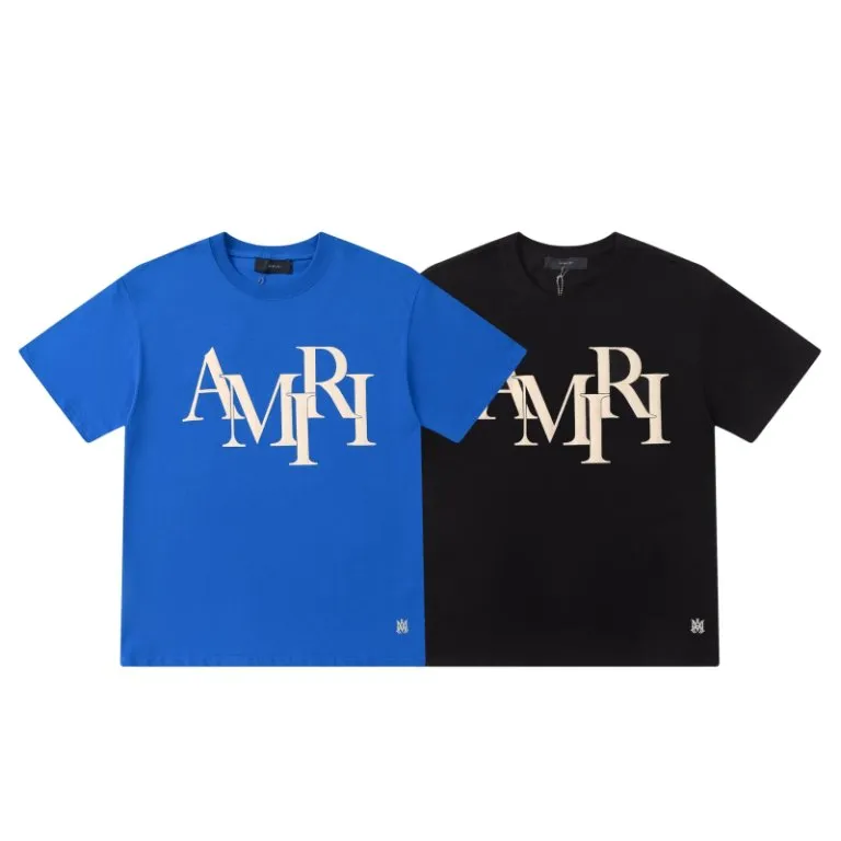 P140, AMIRI suede foam logo, color: black, blue, size: S M L XL
