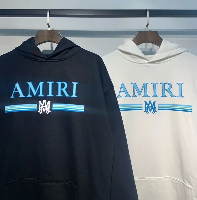 879 model P220 high quality 360g pure cotton terry AMIRI real shot sweatshirt black white hanging shot S. M. L. XL