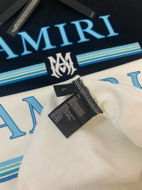 879 model P220 high quality 360g pure cotton terry AMIRI real shot sweatshirt black white hanging shot S. M. L. XL