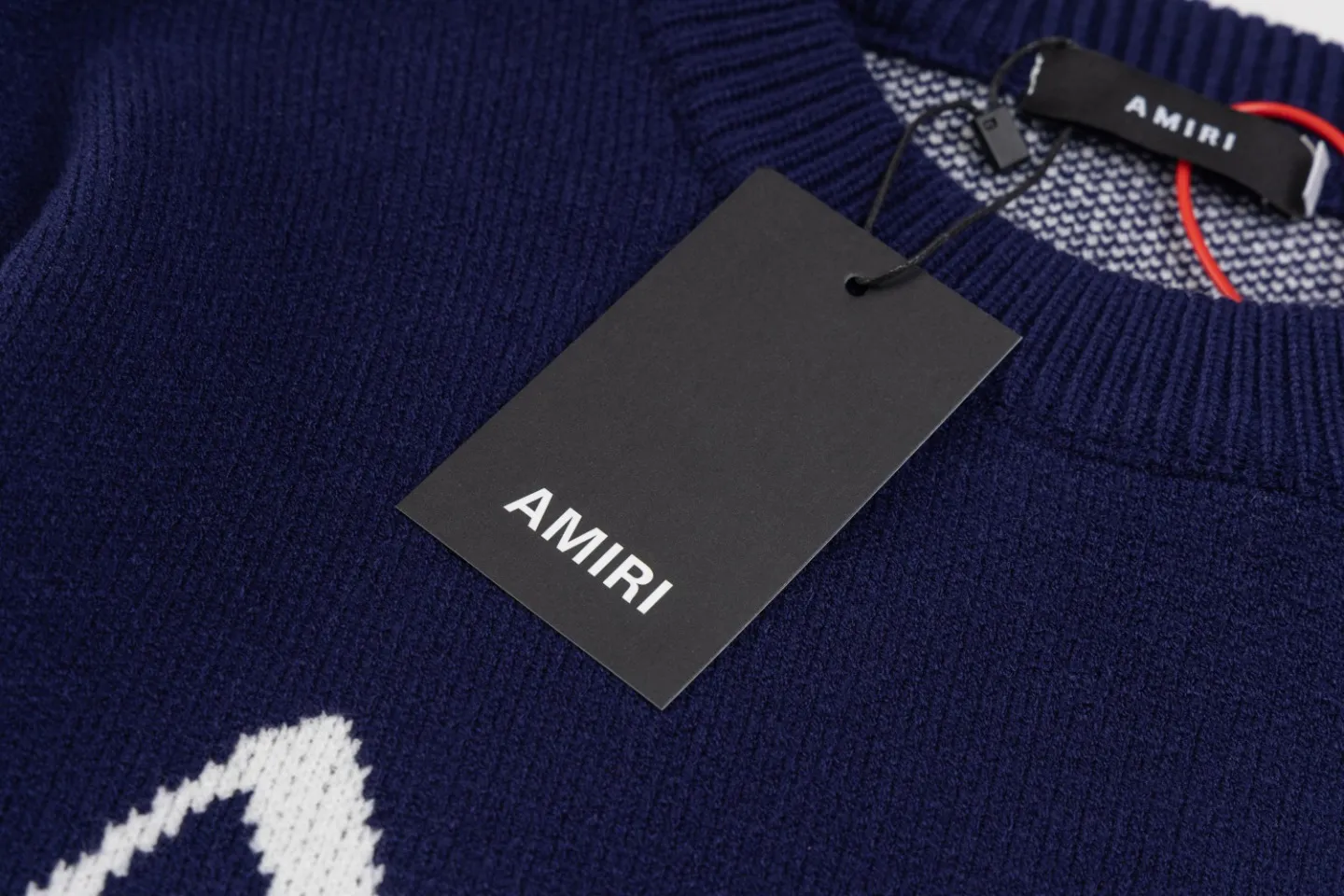 P290 Top version AMIRI/AMIRI classic letter jacquard Logo knitted casual crew neck sweater, same style for men and women, couple style - Color/Color: green dark blue black - Size/Size: S——XXL