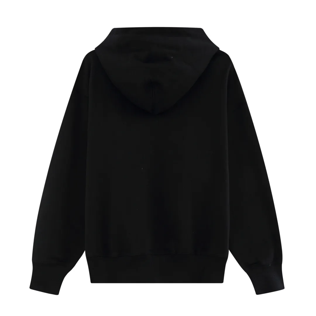 CY612#Ami Paris 2021 early autumn new product Ami de Coeur classic red love embroidered hooded sweatshirt for men and women, 380G sweatshirt terry fabric, color: black, apricot, size: S-XL