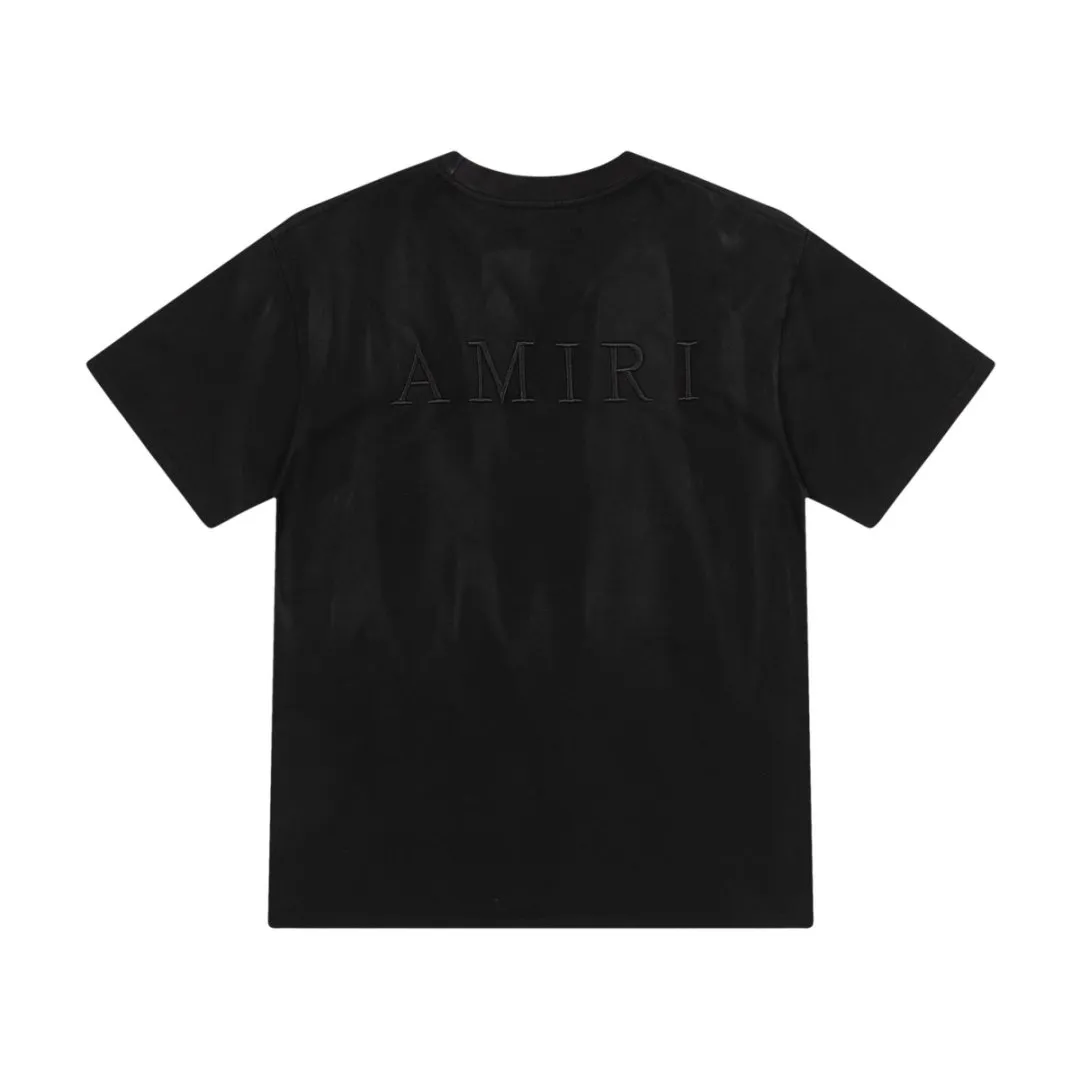 8013#P160amiri washed style with embroidered logo, made of 300g fabric, color: black, grapefruit red. Size: S M L XL