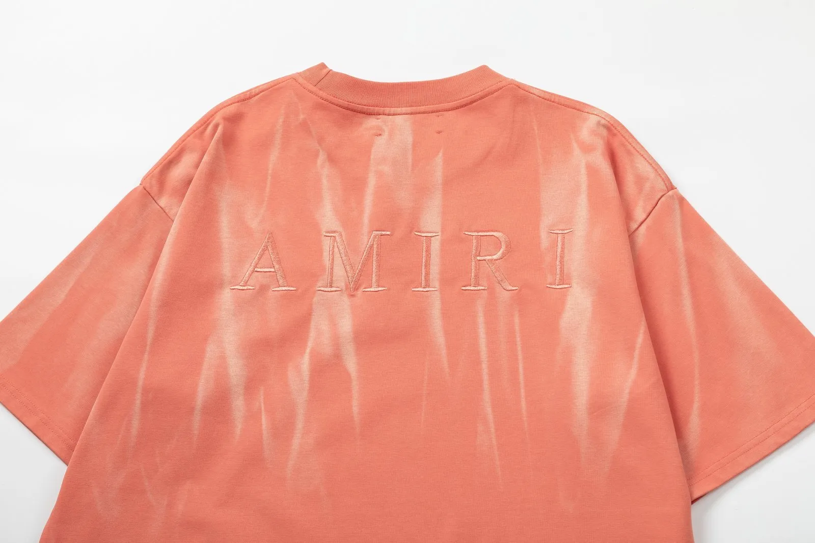 8013#P160amiri washed style with embroidered logo, made of 300g fabric, color: black, grapefruit red. Size: S M L XL