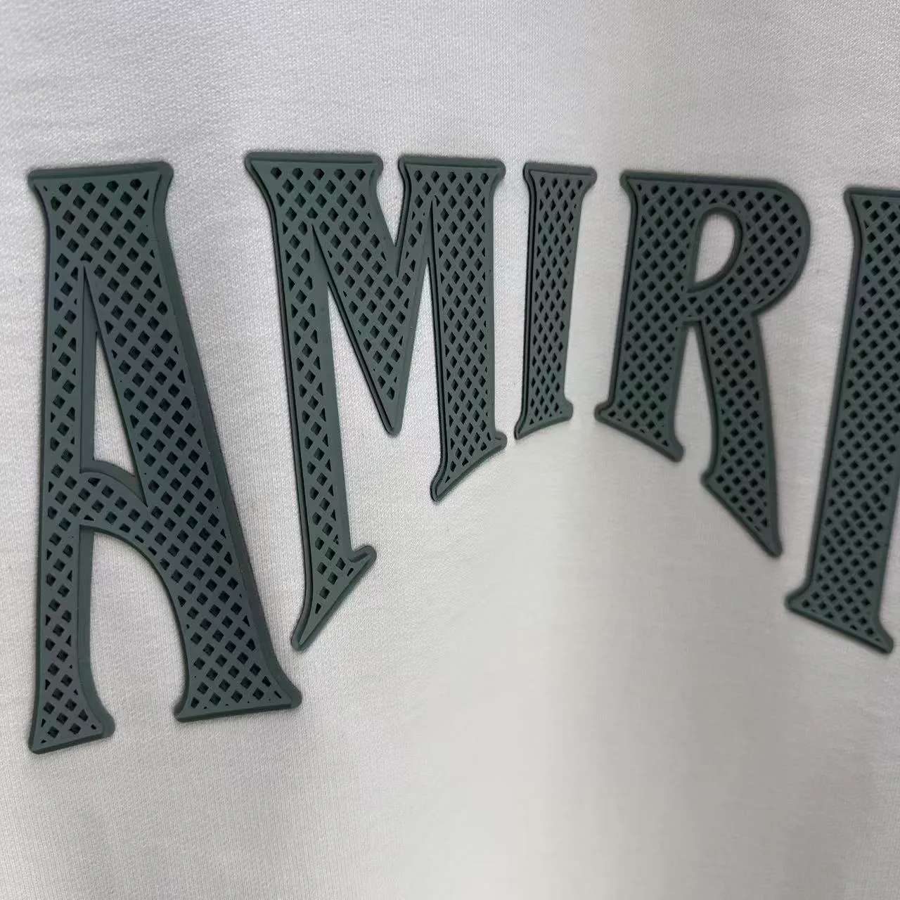 P210 AMIRI* 2025 autumn and winter new round neck sweatshirt 400g terry cotton letter logo lettering film thick plate glue Color: black white blue purple code number: S M L XL XXL