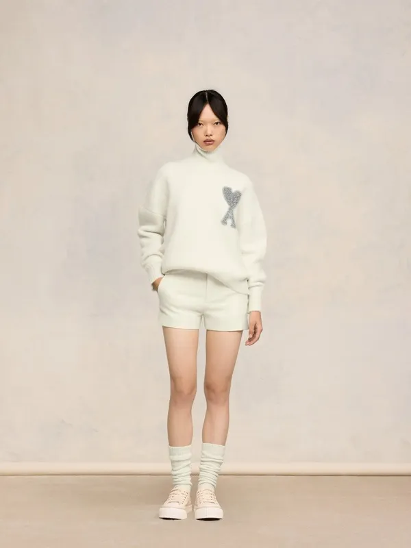 Upper body picture Ami Paris 2024 new autumn and winter turtleneck sweater SMLXL
