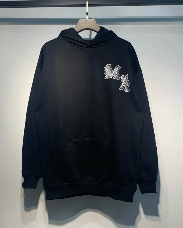 886 model P230 high quality 360g pure cotton terry AMIRI real shot sweatshirt black hanging shot S. M. L. XL
