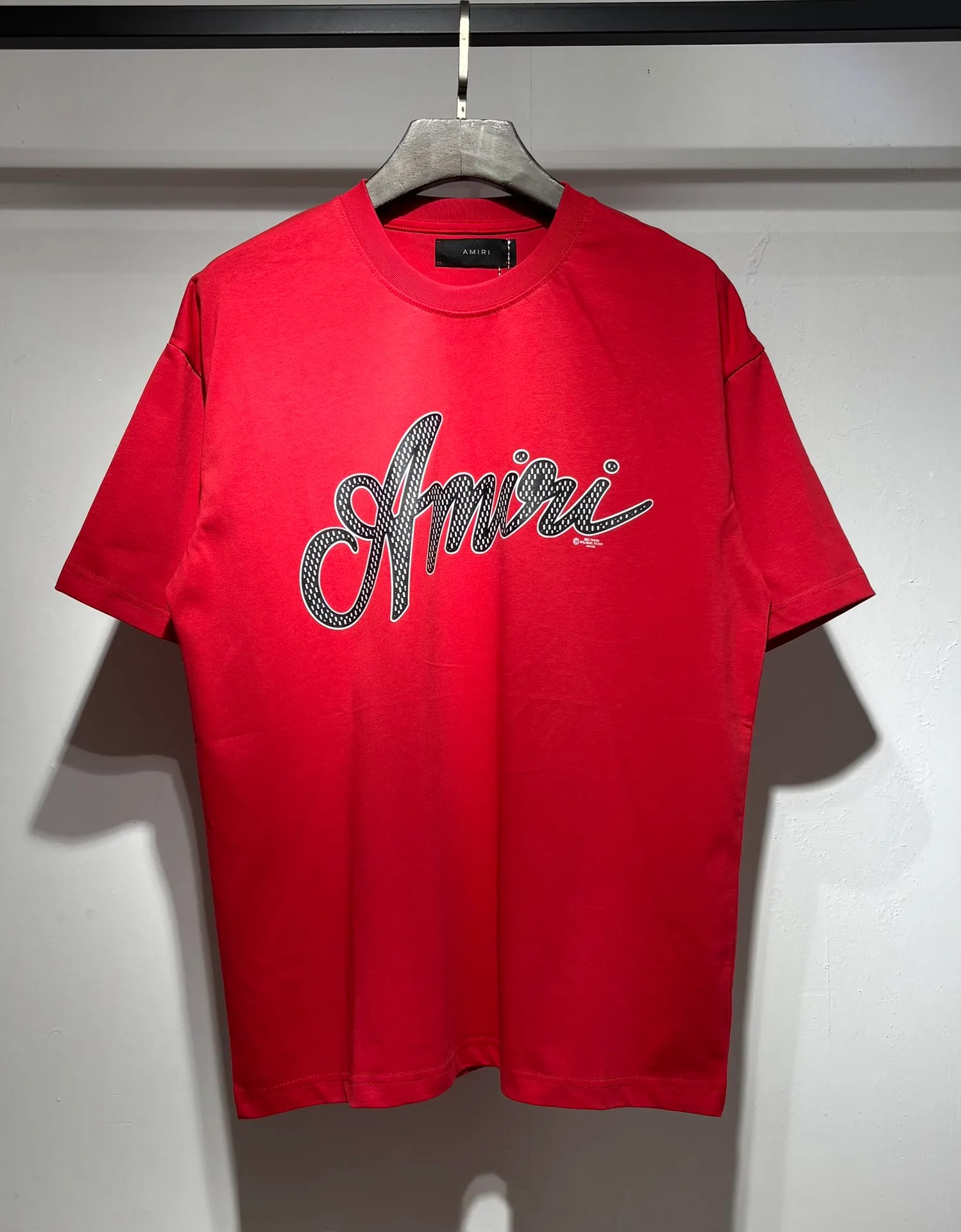 P114 AMIRI real shot black red white hanging shot S. M. L. XL