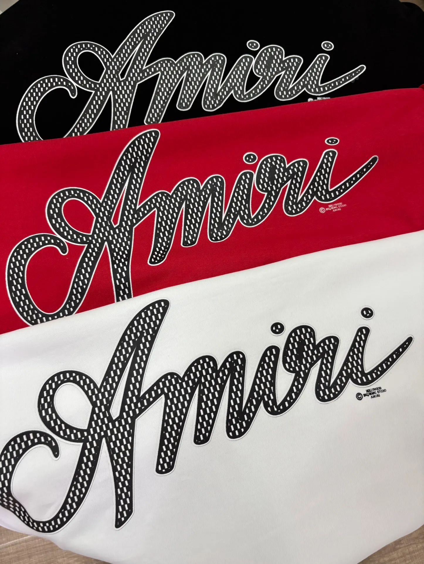 P114 AMIRI real shot black red white hanging shot S. M. L. XL
