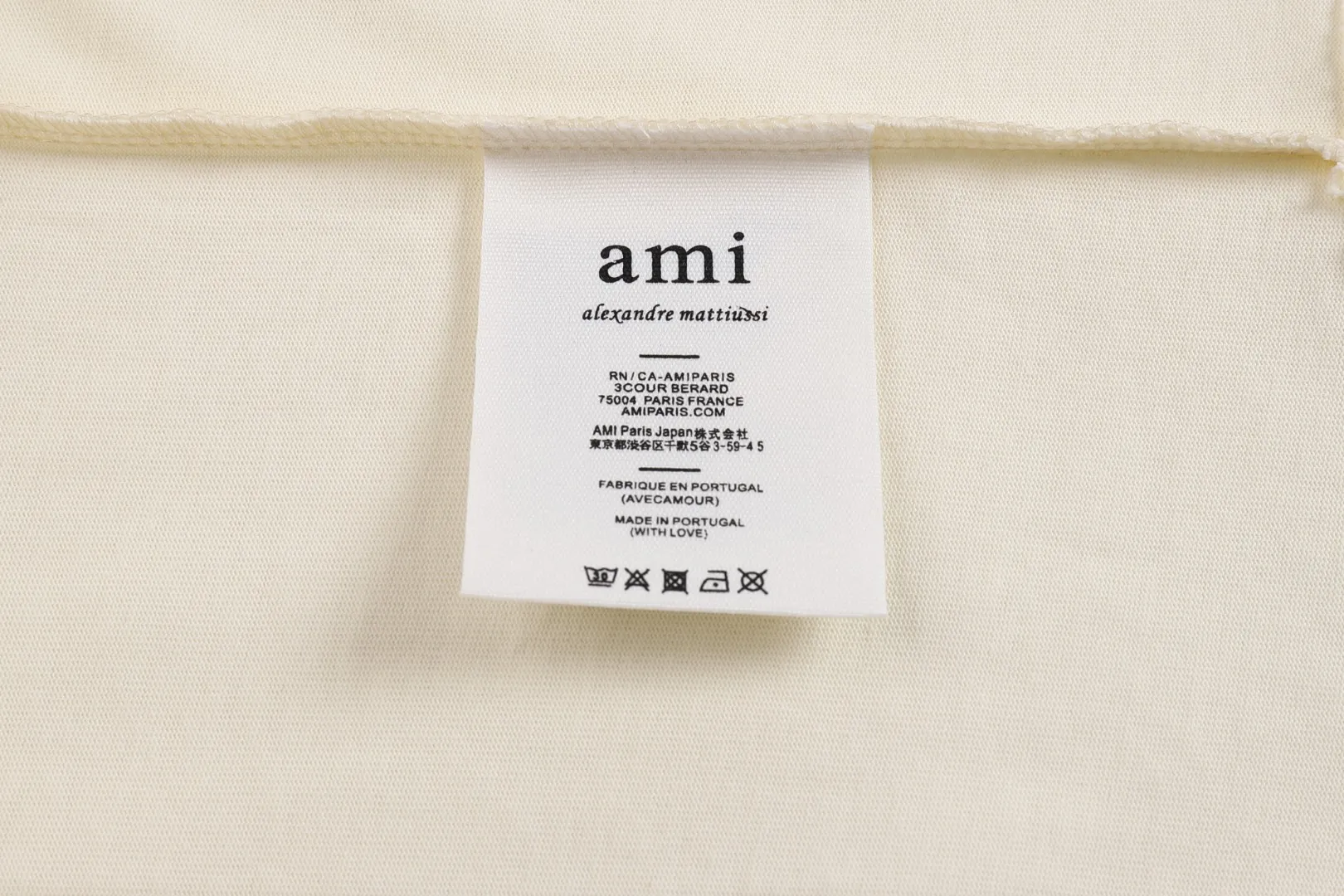 P114 Style No. 125 AMI&WDC [Cui Woo-sik co-branded model] AMI2025 spring and summer new style short-sleeved genuine original 1;1 mold color: apricot code number: S-XL