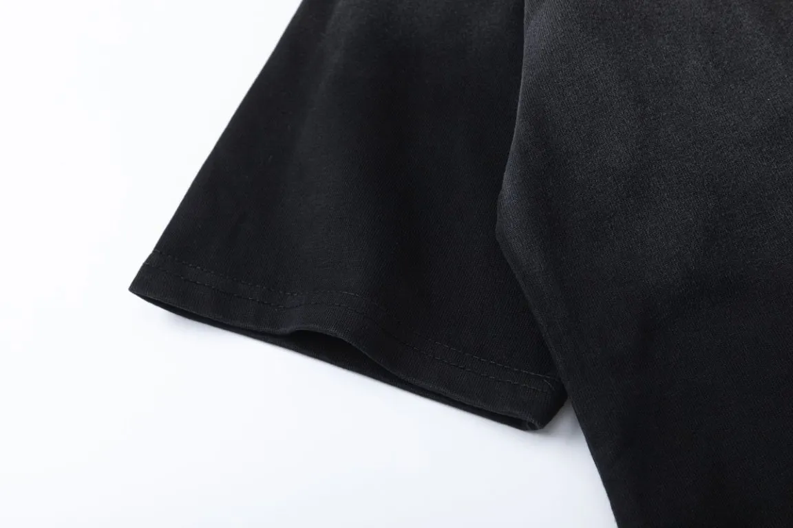 P154 8061#AMIRI digital printing flame LOGO, color: black, size; S M L XL