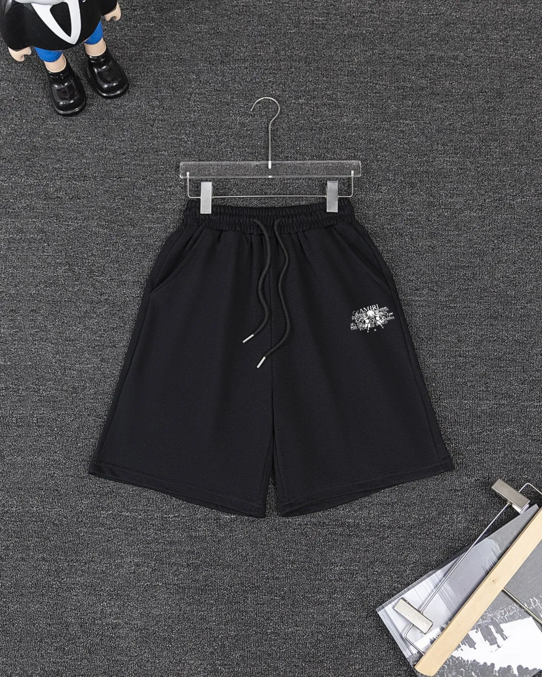 P280 AMIRI spring and summer short-sleeved suit, Xinjiang long-staple cotton short-sleeved + pure cotton terry shorts, a fusion of top elements, trendy men's fashion, unparalleled in terms of upper body comfort, it can be said to be a must-have set for summer. Size: S M L