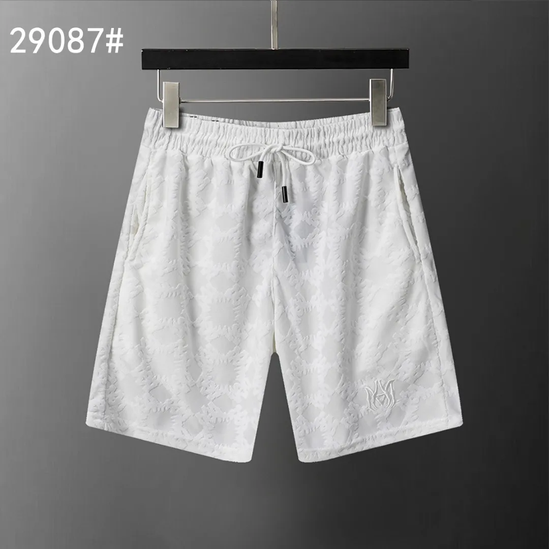 P140 Mili's 2026 spring and summer new men's casual shorts, terry jacquard fabric, stylish and handsome, comfortable fabric, rigorous workmanship, and neat wiring. Good upper body effect·size M-3XL white
