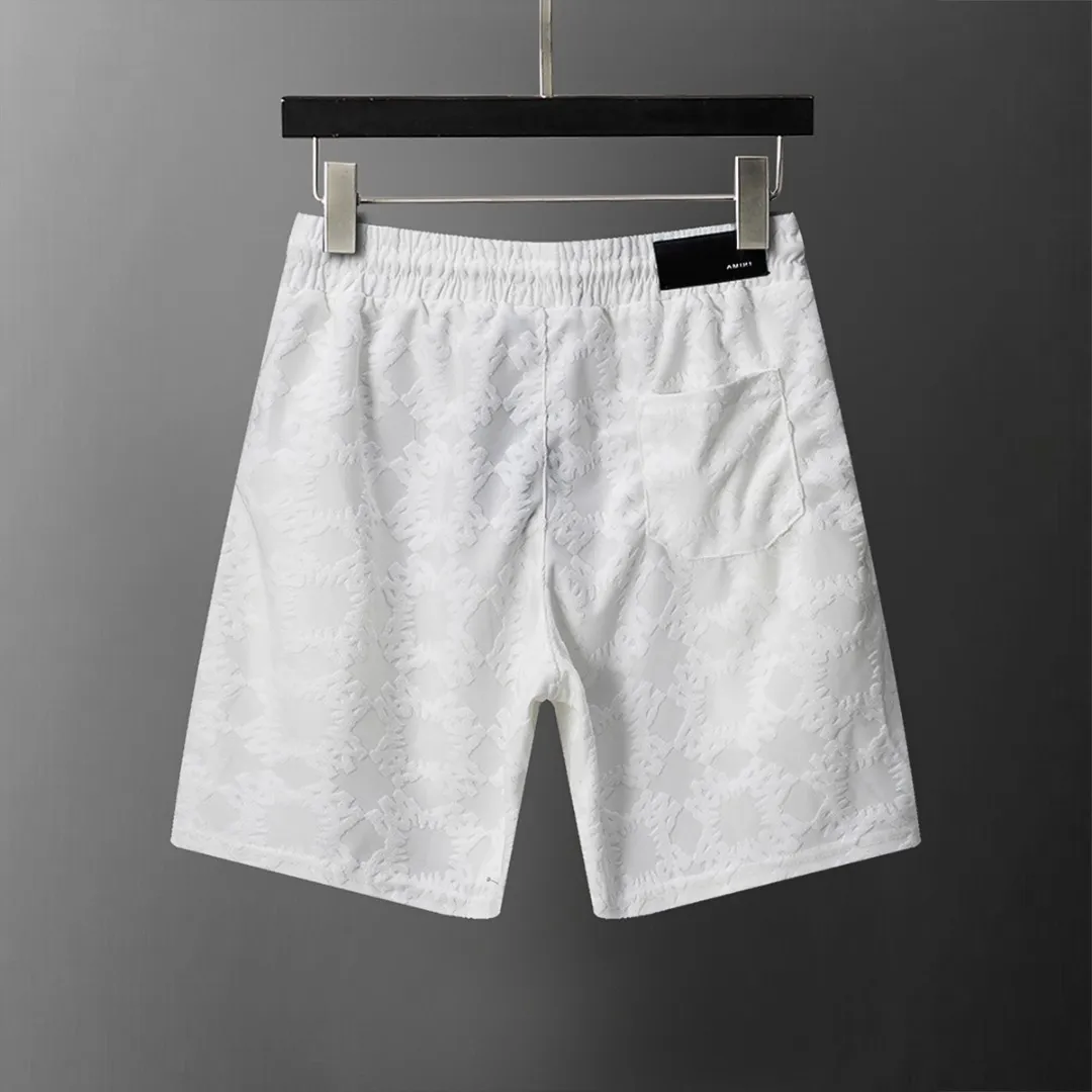 P140 Mili's 2026 spring and summer new men's casual shorts, terry jacquard fabric, stylish and handsome, comfortable fabric, rigorous workmanship, and neat wiring. Good upper body effect·size M-3XL white