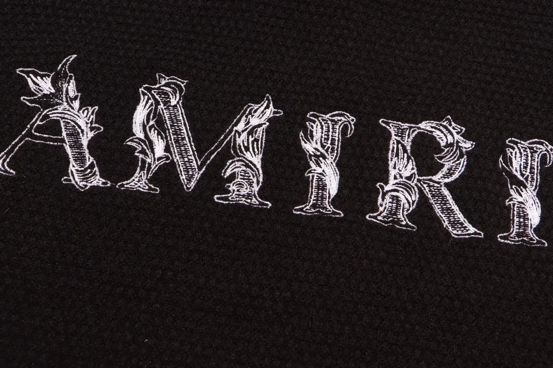 P280 AMIRI 2024 new sweater, logo embroidery on the chest 1:1 Color: Black Size: S M L XL XXL