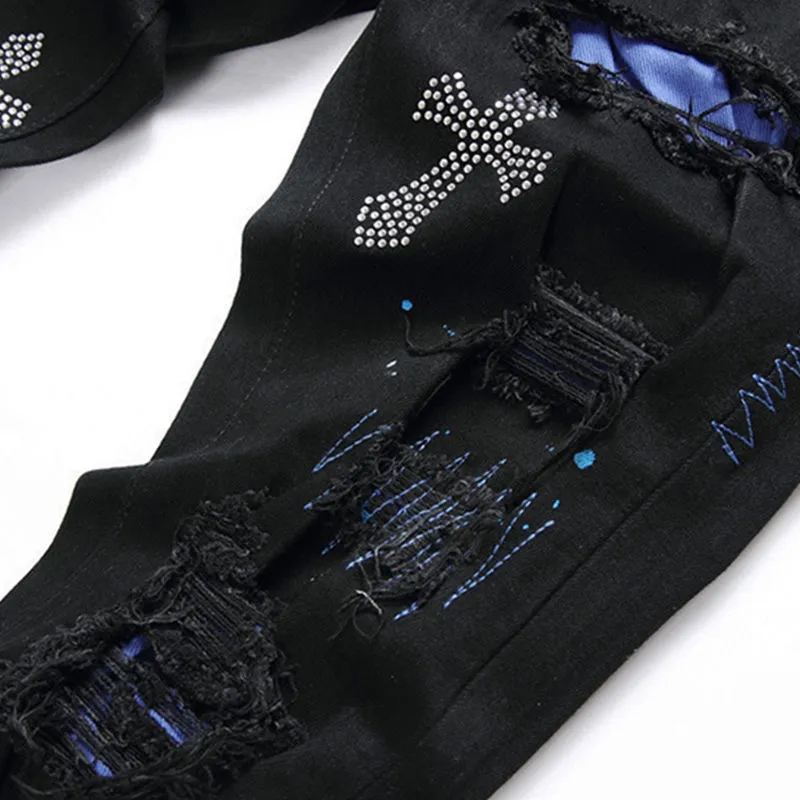 P190 amiri cross-hole patched jeans trousers amiri ripped tight stretch jeans trousers amiri hot diamonds amiri is transliterated as Emil, which is the name of the founder. mikeamiri, the founder of amiri, grew up in Los Angeles, USA. He was influenced by the local street culture RO since he was a child, so he founded the amiri brand named after himself. A variety of trendy clothing meets the needs of different fashion players. Amiri clothing has novel and unique styles and is a well-known street brand in the United States. The styles and styles of many clothes are loved by many street photographers. The various clothing styles meet the dressing needs of different people, show their unique temperament, and show the trend of dressing. amiri's jeans are relatively famous. Not only do they have many styles, but the quality of the jeans is also very good. Many celebrities have also worn amiri brand jeans. Size: M-XXL