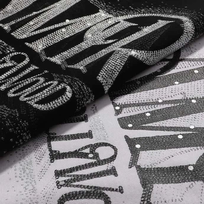 Style number: 727 P126 Fabric: 260g double yarn AMIRI 2025 spring and summer new logo round neck T-shirt high street same style for men and women loose classic lettering silver short sleeves Color: black. White Size: S M L XL