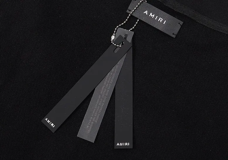 Style number: 856 P220 Fabric: 360g pure cotton terry sweatshirt AMIRI 2025 new autumn and winter logo hooded terry sweatshirt high street unisex loose classic letter jacket Color: black white Size: S M L XL