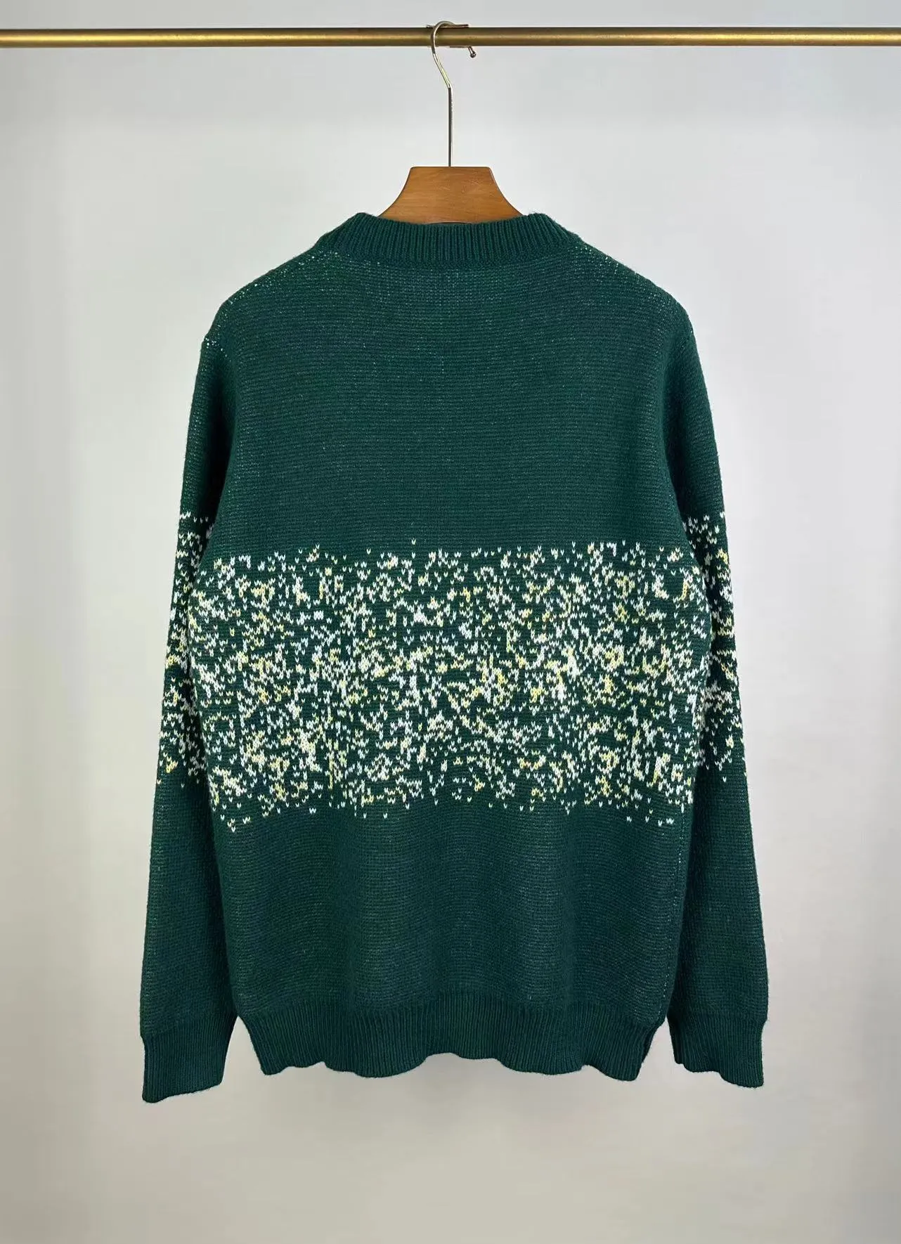P250 🎉AMIRI new autumn and winter sweater classic logo jacquard on the front Color: Black Sky Blue Grass Green Size: S M L XL XXL