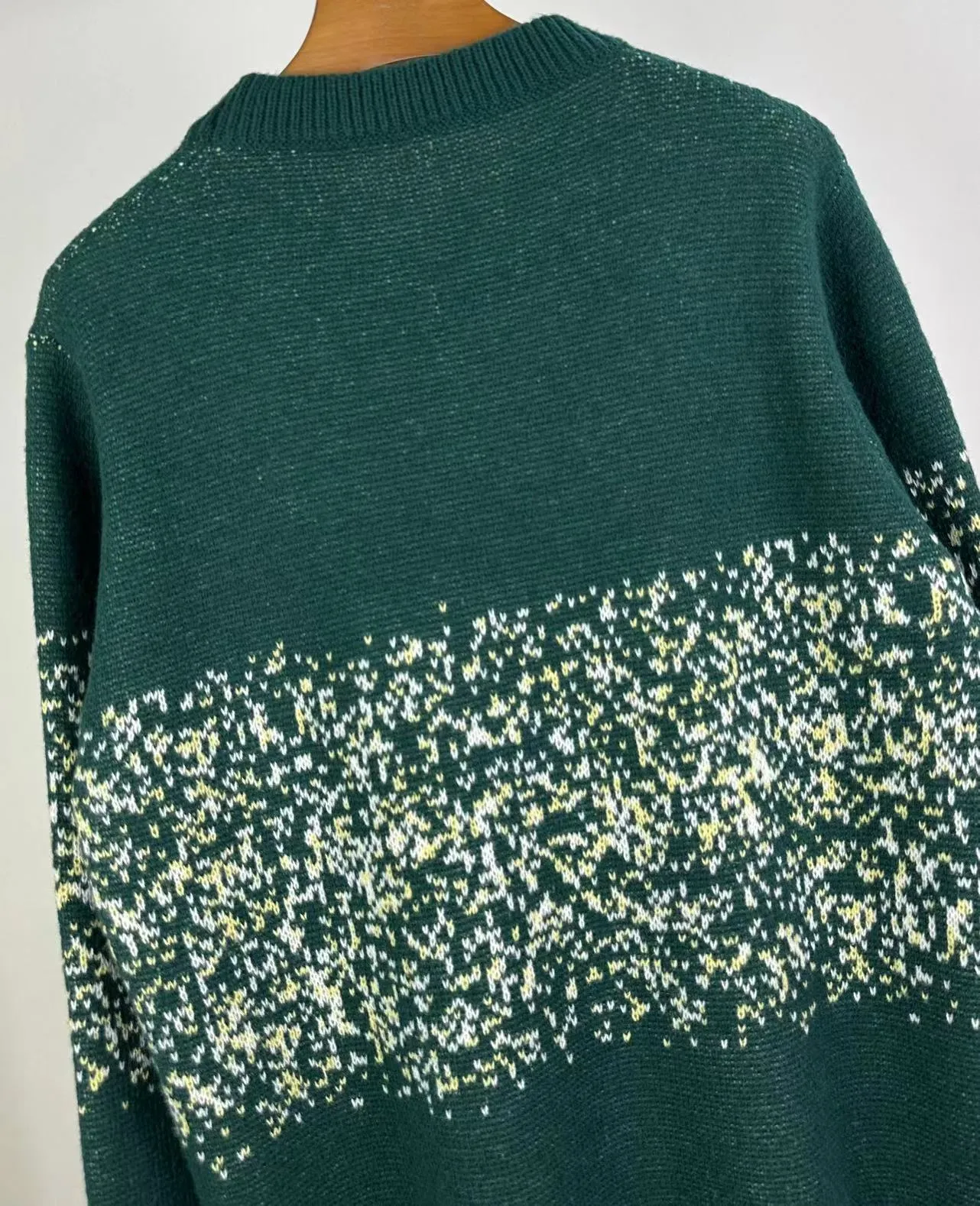 P250 🎉AMIRI new autumn and winter sweater classic logo jacquard on the front Color: Black Sky Blue Grass Green Size: S M L XL XXL