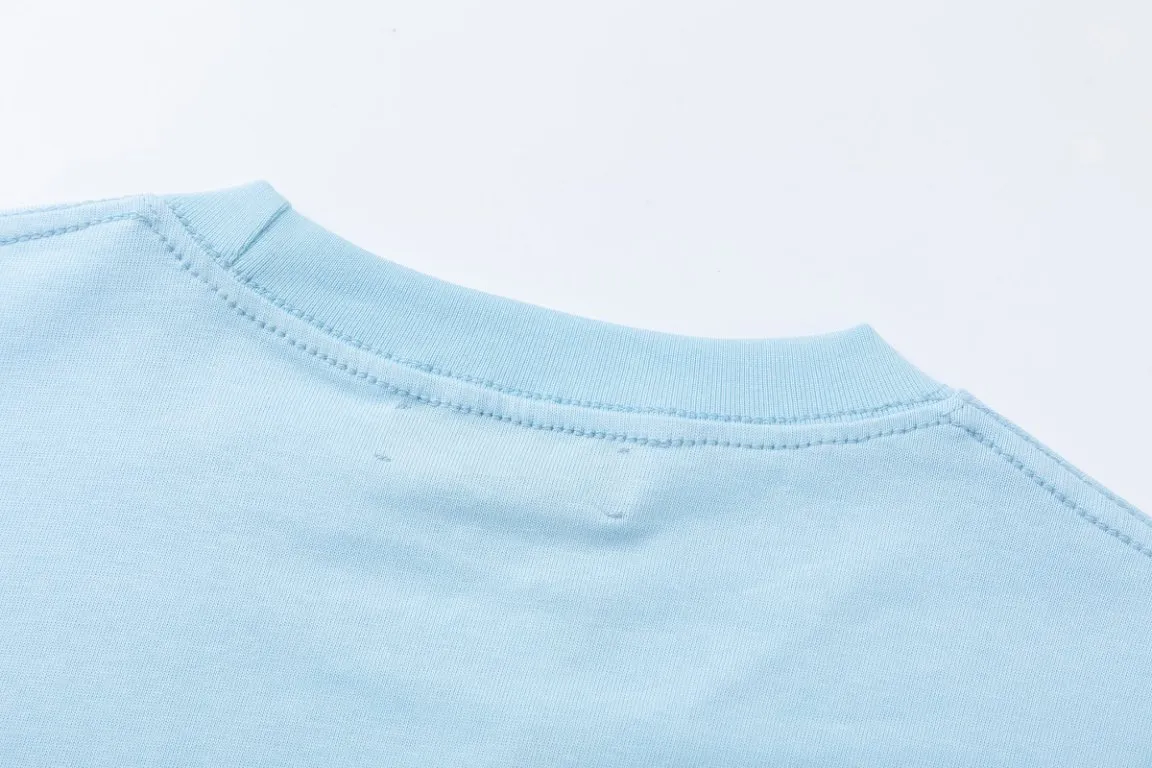 8005#P146, AMIRI star small embroidery logo, color: black, sky blue, size: S M L XL