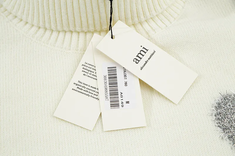 Ami Paris 2024 new autumn and winter turtleneck sweater SMLXL