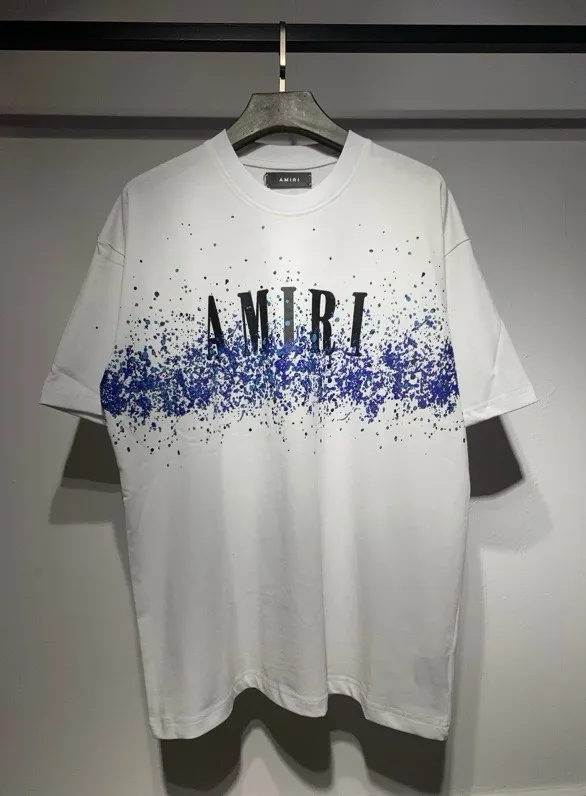657 model P126 AMIRI real shot, splash ink dots, white hanging shot S. M. L. XL