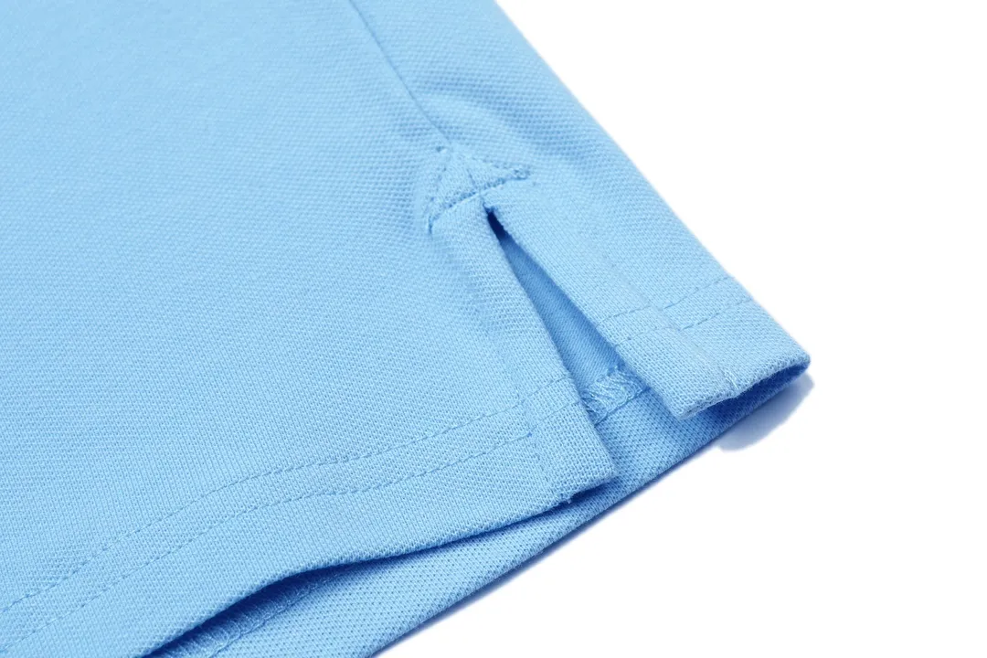 🅿️190 ami 2025 new love embroidered logo couple style casual polo shirt ·Customized pique cotton fabric ·Imported Tajima machine embroidery technology ·Collar label, hangtag, main mark and three labels complete Color: sky blue Size: M-XXXL