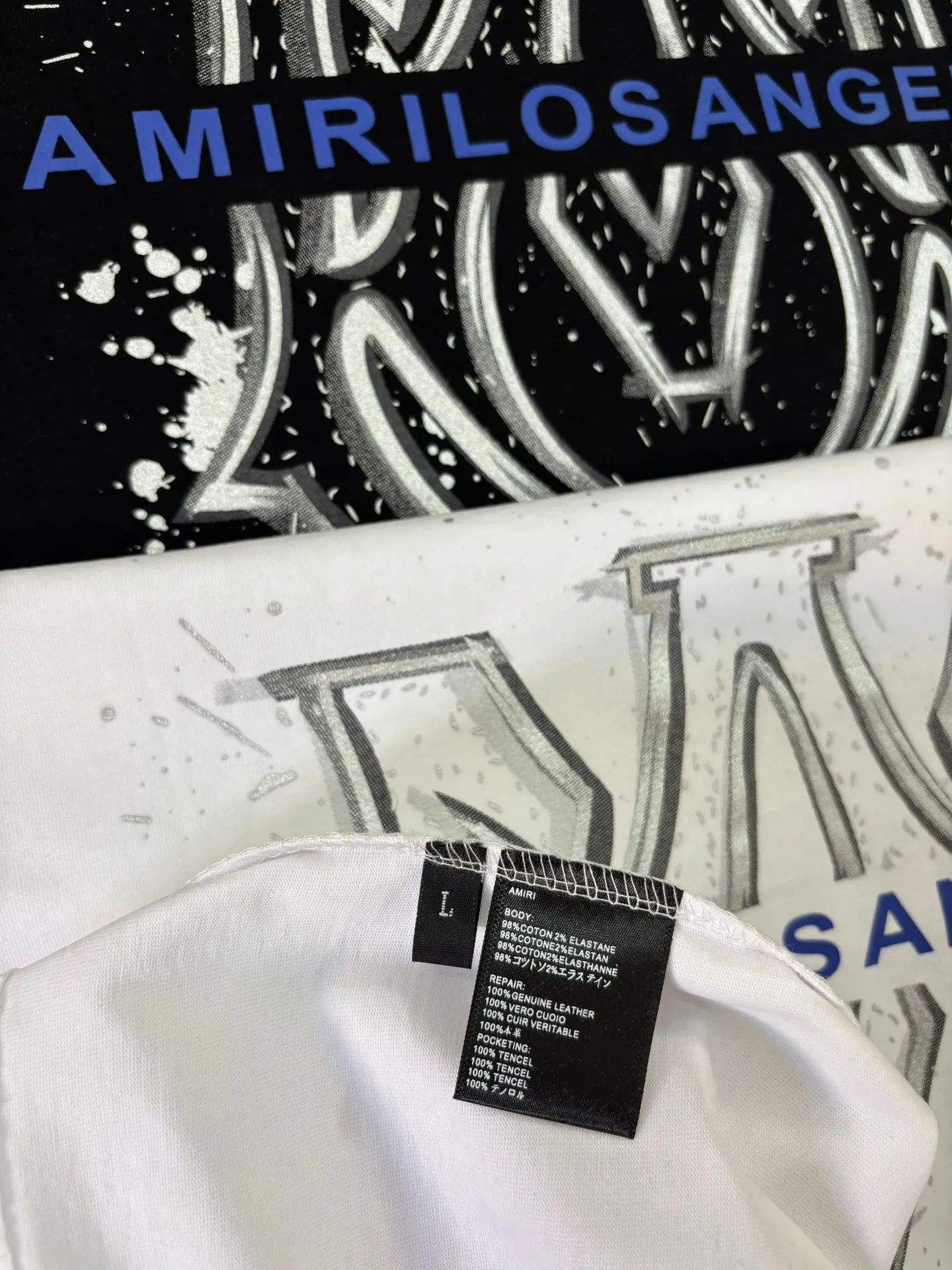 723 model P126 AMIRI real shot, black, hanging letters S. M. L. XL