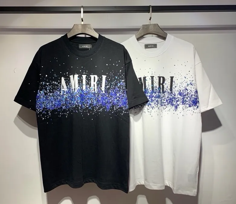 657 model P126 AMIRI real shot, splash ink dots, black hanging shot S. M. L. XL