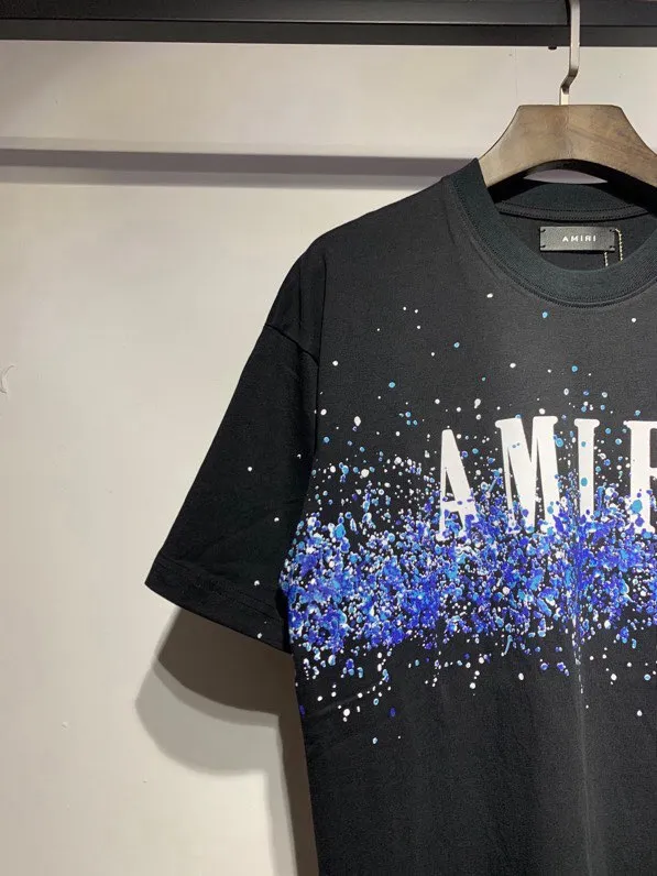 657 model P126 AMIRI real shot, splash ink dots, black hanging shot S. M. L. XL