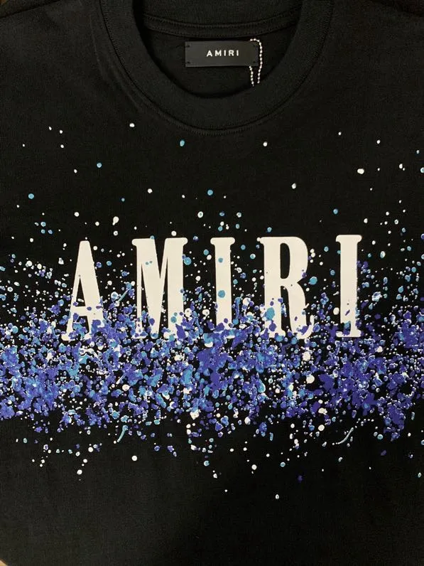 657 model P126 AMIRI real shot, splash ink dots, black hanging shot S. M. L. XL
