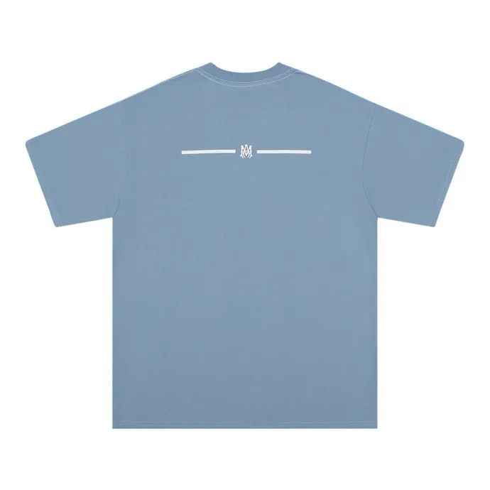 Style number: 668 P114 Fabric: 260g double yarn AMIRI 2025 spring and summer new logo round neck T-shirt high street men and women loose classic letter sword short sleeves Color: black white Size: S M L XL