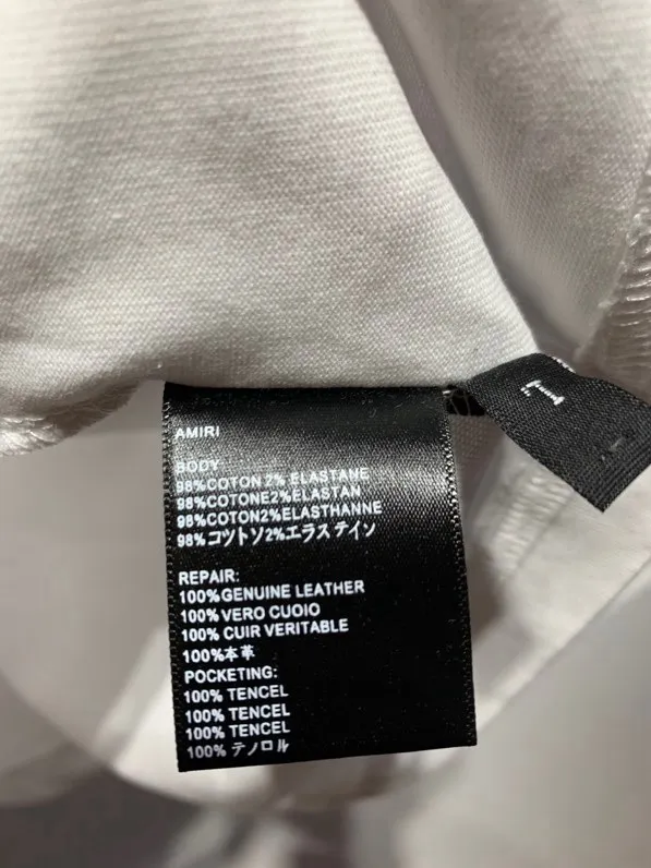 Model 661 P114 AMIRI real shot white hanging shot S. M. L. XL